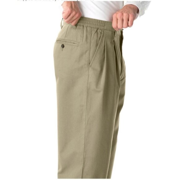 Mens Pleated Front Pants DuPont Teflon Fabric Protector Gray Size 26X33 - Picture 3 of 10